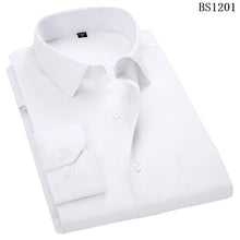 Load image into Gallery viewer, Plus grande taille 8XL 7XL 6XL 5XL 4XL hommes affaires décontracté à manches longues chemise classique rayé mâle robe sociale chemises violet bleu
