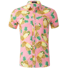 Load image into Gallery viewer, Shirts Men Dress Summer Beach Holiday Clothing Fashion Printed Cotton Chemise Short Sleeve Casual Hawaiian Shirt Blouse
