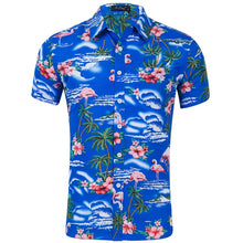 Load image into Gallery viewer, Shirts Men Dress Summer Beach Holiday Clothing Fashion Printed Cotton Chemise Short Sleeve Casual Hawaiian Shirt Blouse
