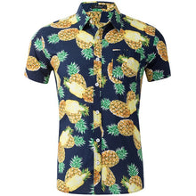 Load image into Gallery viewer, Shirts Men Dress Summer Beach Holiday Clothing Fashion Printed Cotton Chemise Short Sleeve Casual Hawaiian Shirt Blouse
