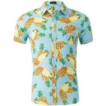 Load image into Gallery viewer, Shirts Men Dress Summer Beach Holiday Clothing Fashion Printed Cotton Chemise Short Sleeve Casual Hawaiian Shirt Blouse
