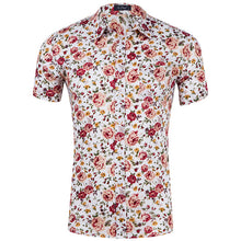 Load image into Gallery viewer, Shirts Men Dress Summer Beach Holiday Clothing Fashion Printed Cotton Chemise Short Sleeve Casual Hawaiian Shirt Blouse
