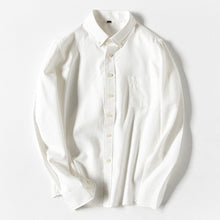 Load image into Gallery viewer, Men Shirts Cotton Long Sleeve Slim Blouse Men Women Couple Korean Style Casual Cotton Solid Color Shirt 2020 Fashion Spring
